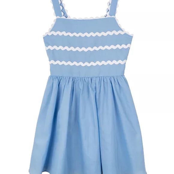 Rare Editions Light Blue Dress with White Trim - Picture 1 of 5